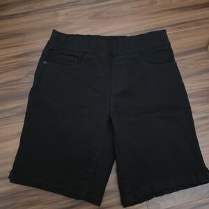 DKNY Black Pull-On Denim Shorts